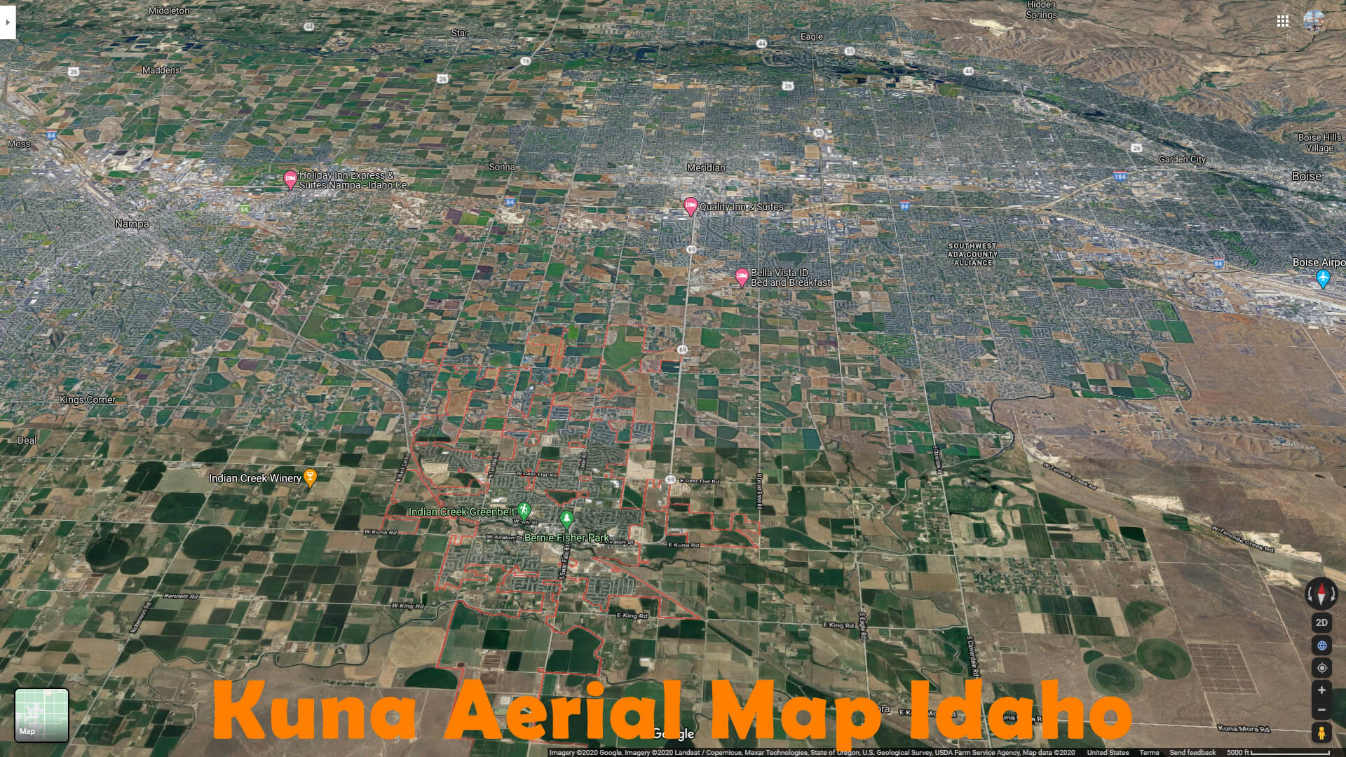 Kuna Aerial Map Idaho
